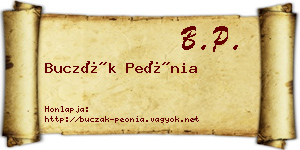 Buczák Peónia névjegykártya